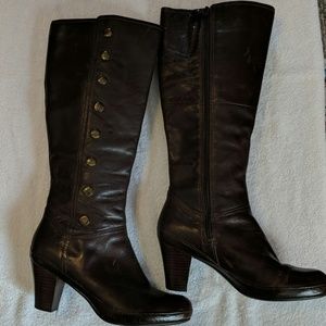 Clarks brown leather boots 8.5